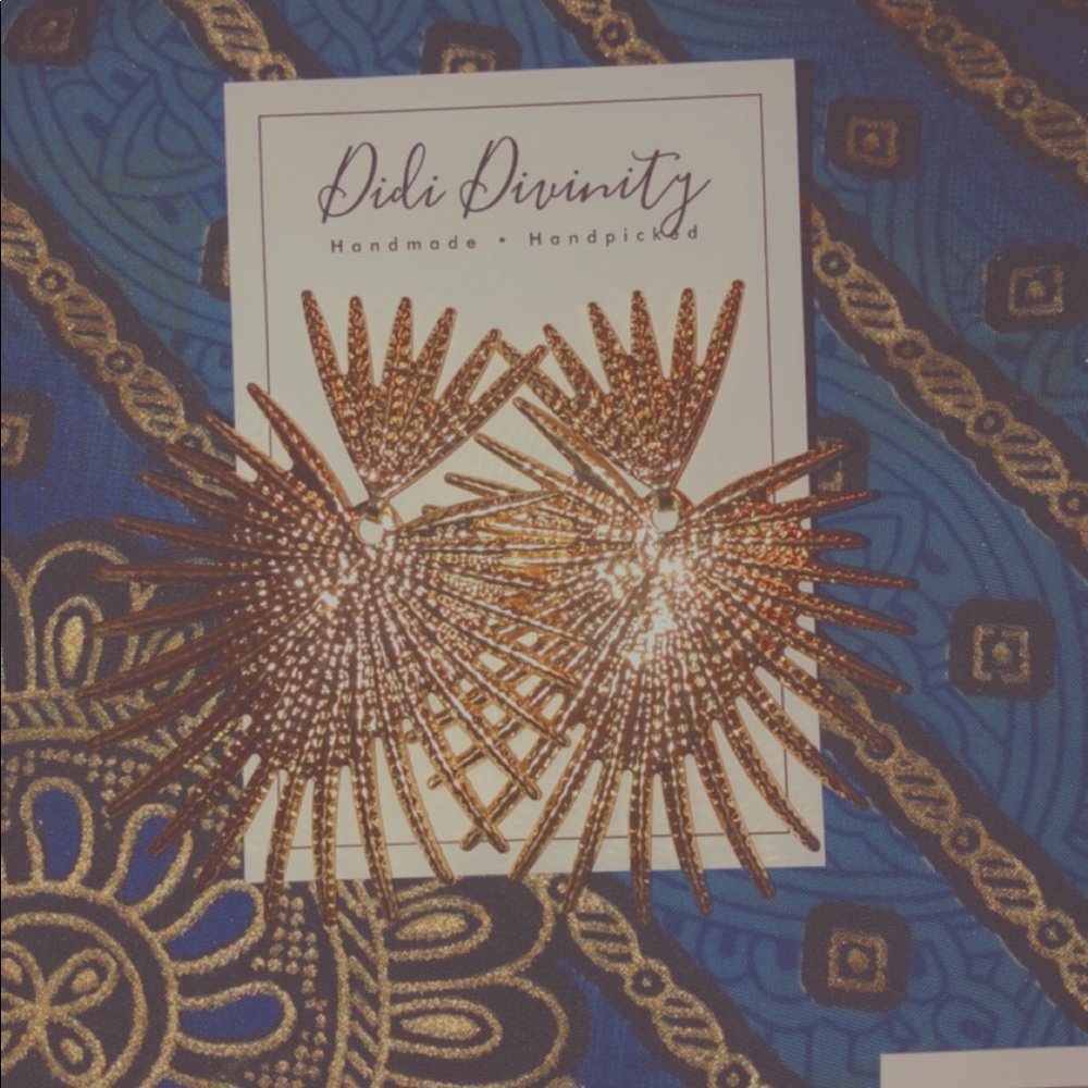 Gold Art Earrings